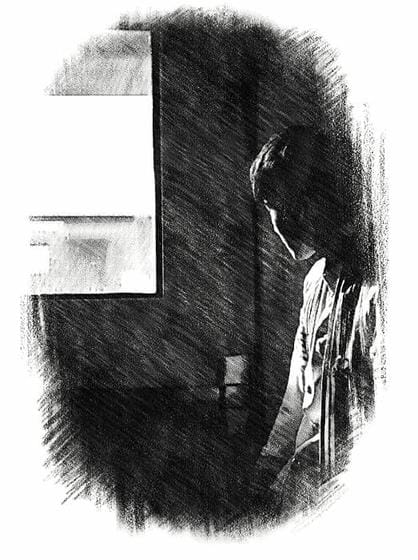 alone in dark room